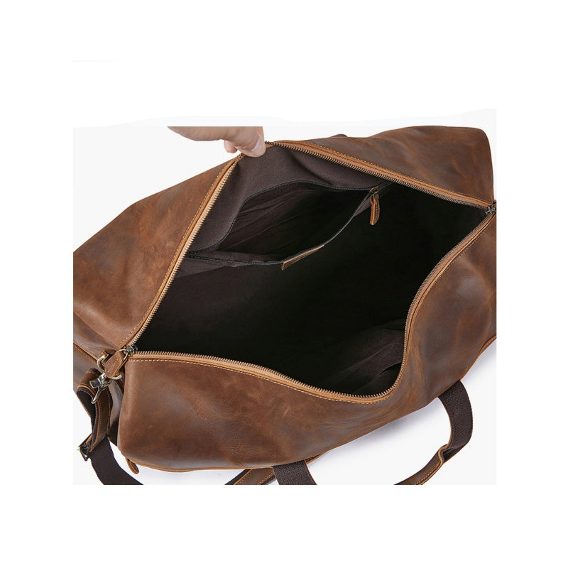 GOKA & MESCHÉ Adventure Duffel – Discover the Ultimate Leather Travel Duffel Bag — Rugged, Refined, Ready for Adventure (BROWN)