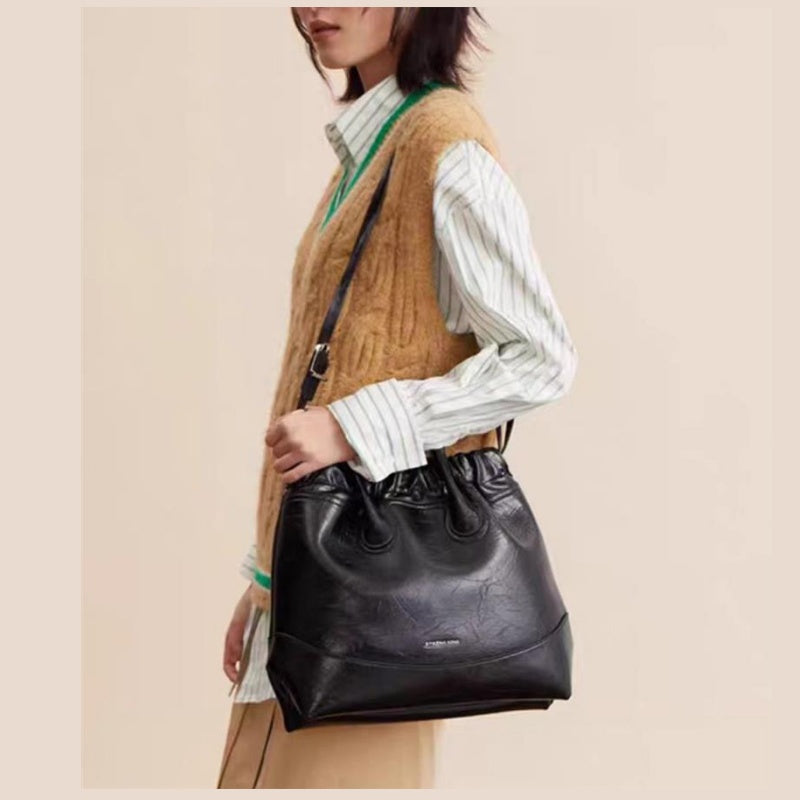 GOKA & MESCHÉ Women’s Split Leather Handbag – Elegant Everyday Tote with Structured Design