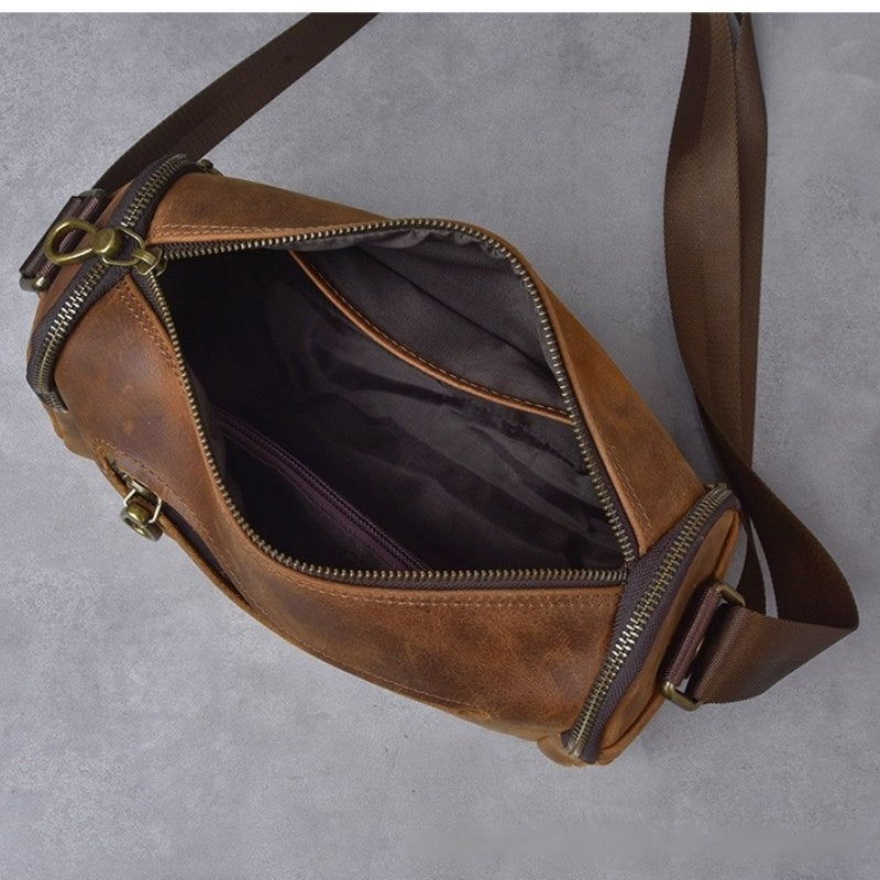 crossbody Full grain Leather Bag Cowhide