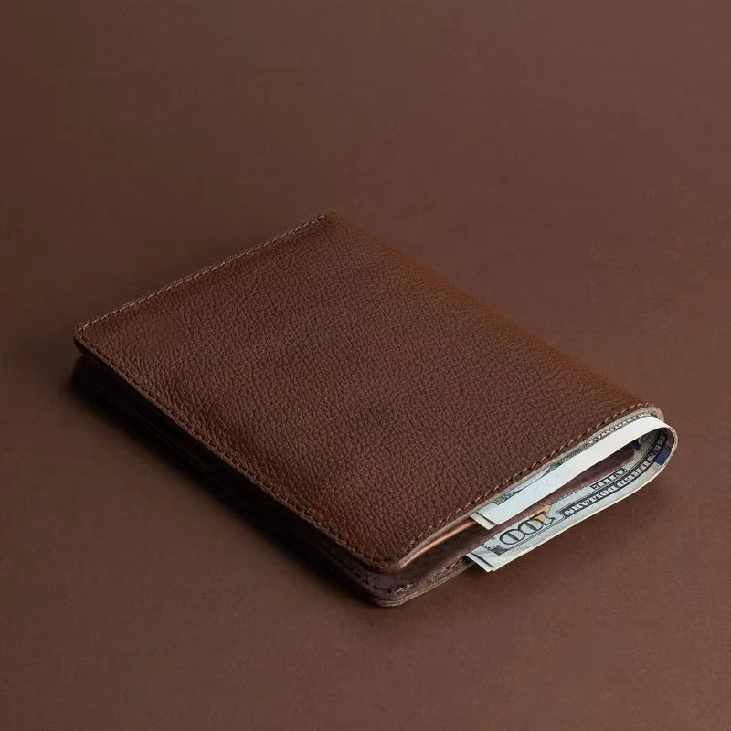 GOKA & MESCHÉ Luxury RFID Blocking Leather Passport Holder – Slim Travel Wallet for Men & Women (Customizable)