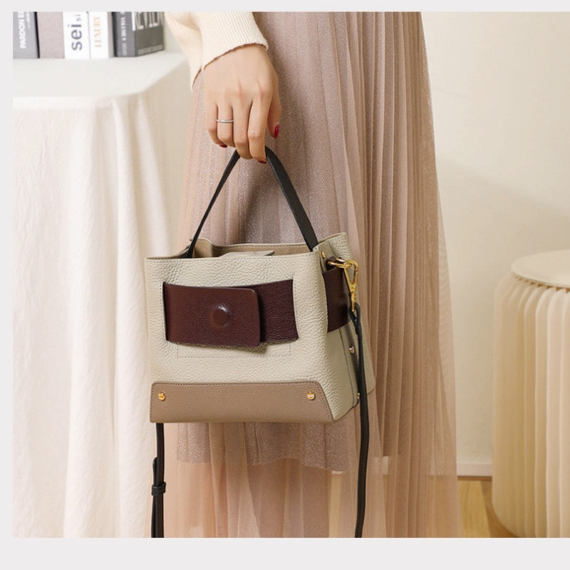 GOKA & MESCHÉ Coffee Brown Women’s Handbag – Premium Top-Grain Cowhide Leather Satchel