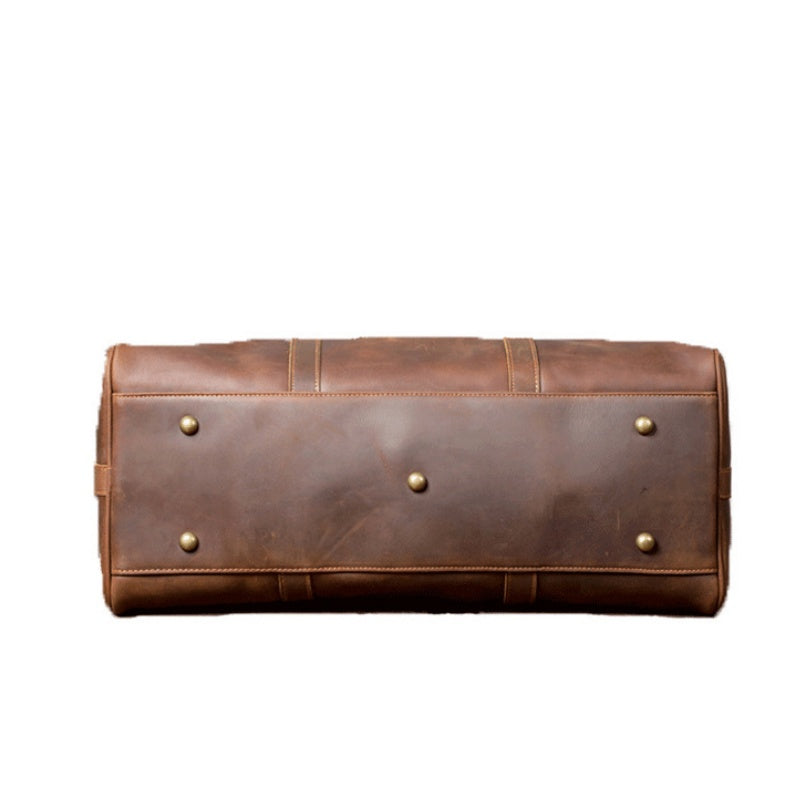 GOKA & MESCHÉ Luxury Full-Grain Leather Duffle Bag – Premium Cowhide Weekender & Travel Bag