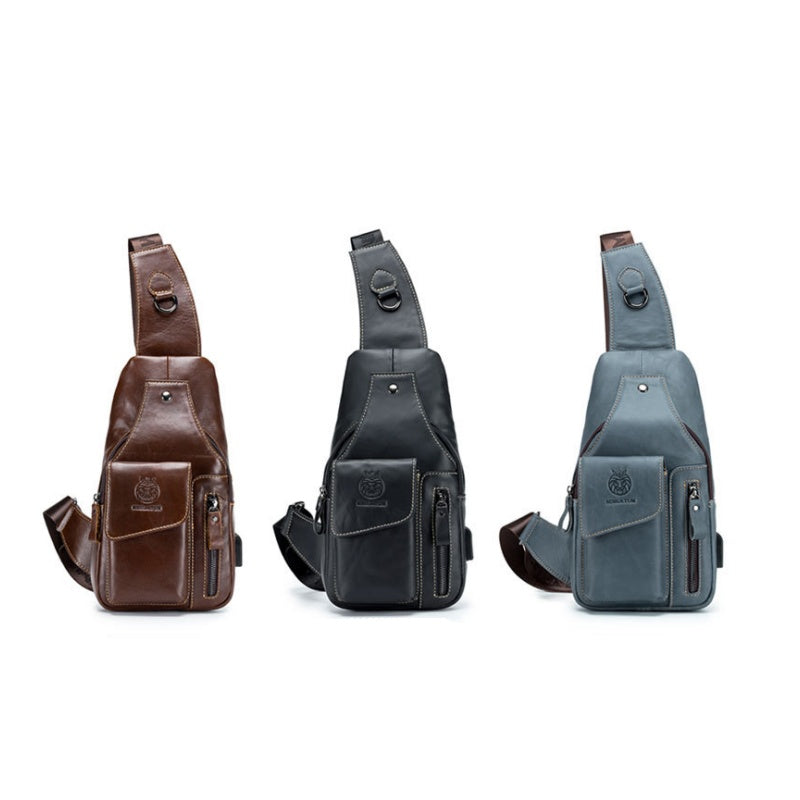 Full Grain Premium Leather Chest Bag