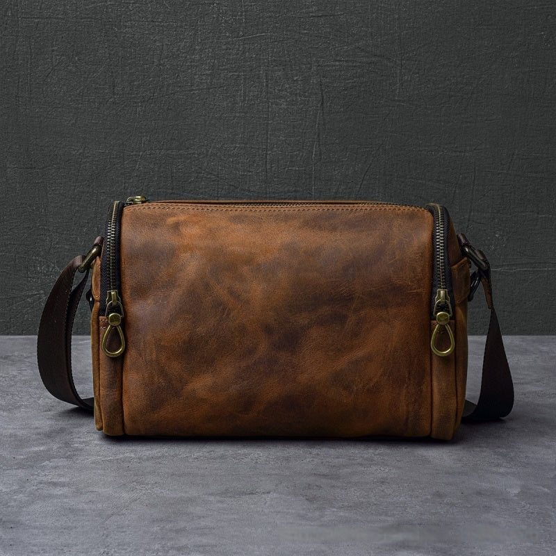 crossbody Full grain Leather Bag Cowhide