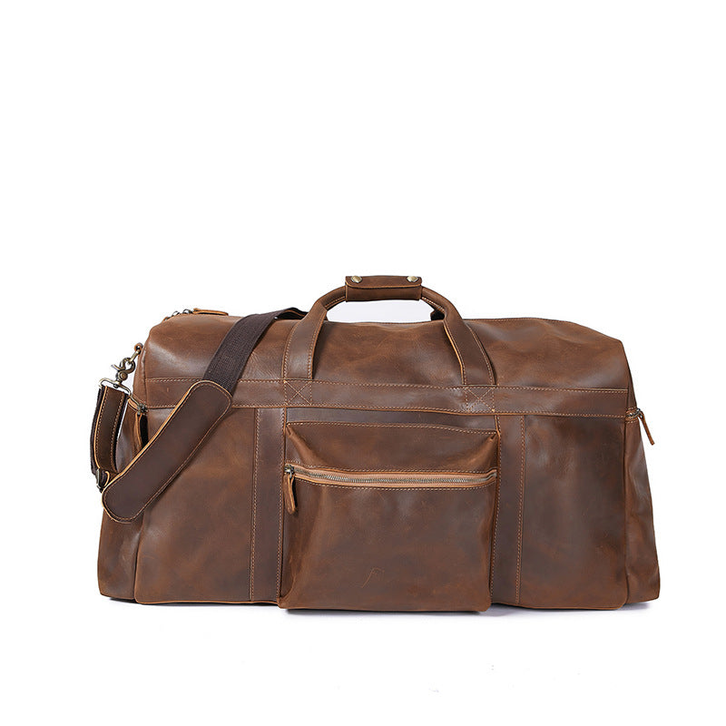 GOKA & MESCHÉ Adventure Duffel – Discover the Ultimate Leather Travel Duffel Bag — Rugged, Refined, Ready for Adventure (BROWN)