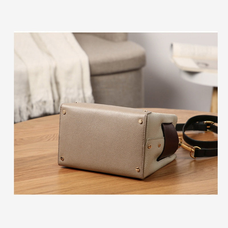 GOKA & MESCHÉ Coffee Brown Women’s Handbag – Premium Top-Grain Cowhide Leather Satchel