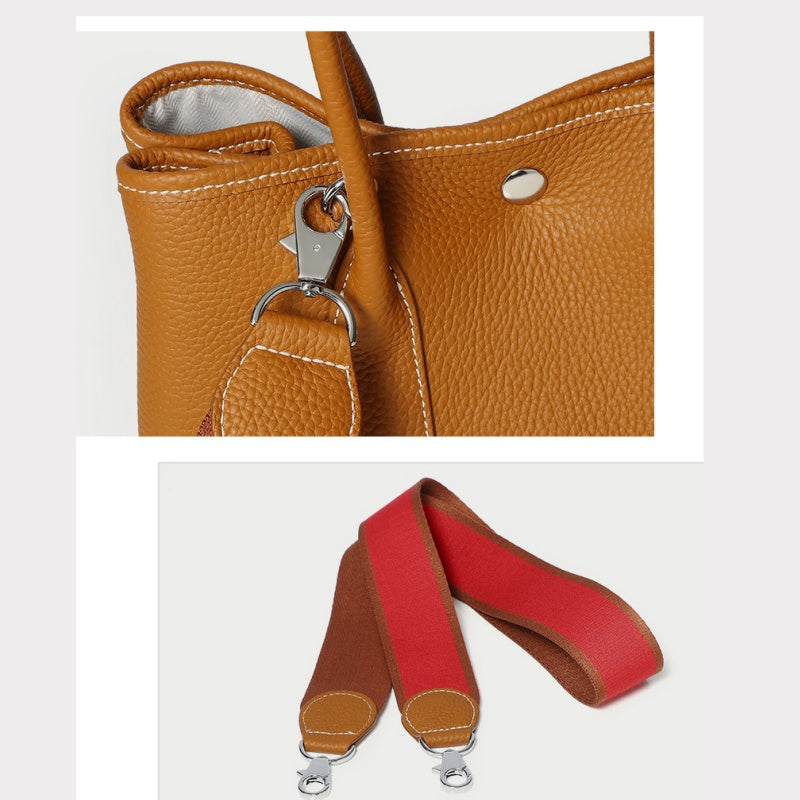GOKA & MESCHÉ Women’s Leather Tote Bag – Bright Color Combinations for Vibrant Style