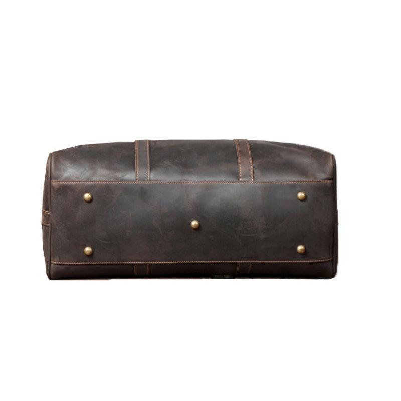GOKA & MESCHÉ Luxury Full-Grain Leather Duffle Bag – Premium Cowhide Weekender & Travel Bag