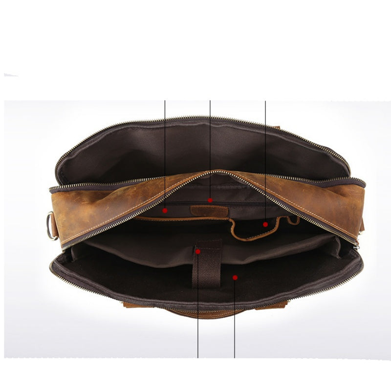 Office supplies Bag Full Grain Leather Goka & Mesch'e