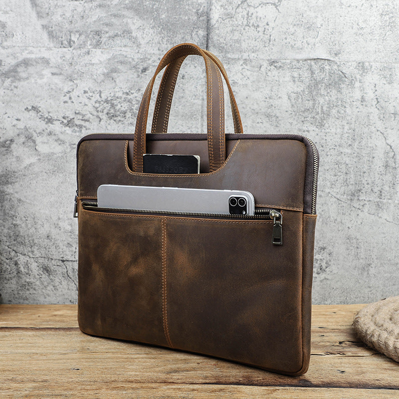 Elegant Tablet Bag Full Grain leather GOKA & MESCHE