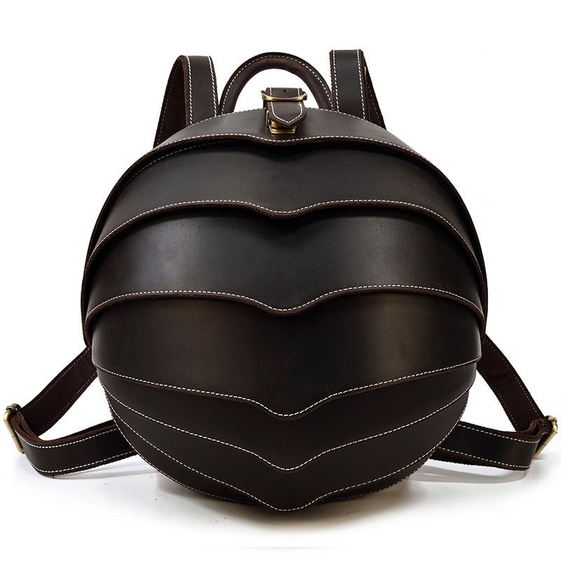 GOKA & MESCHÉ Sensei Turtle Shell Backpack – Full-Grain Leather Luxury Bag with Unique & Modern Design