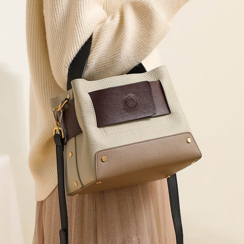 GOKA & MESCHÉ Coffee Brown Women’s Handbag – Premium Top-Grain Cowhide Leather Satchel