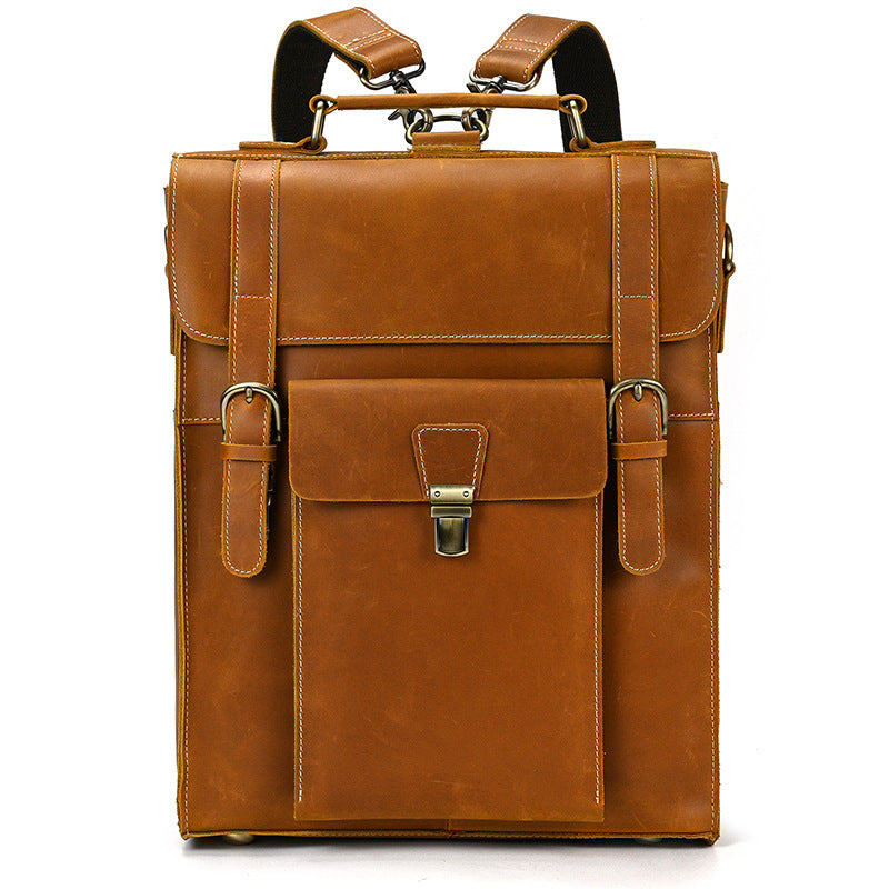 GOKA & MESCHÉ Full-Grain Cowhide Leather Bag – Premium Handcrafted Travel & Business Bag