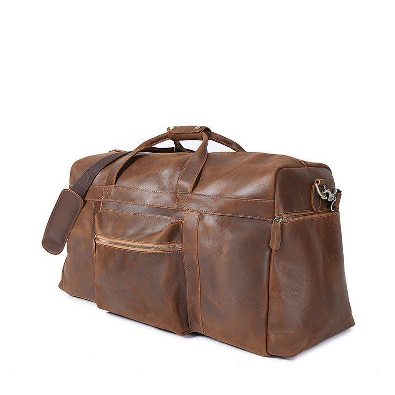 GOKA & MESCHÉ Adventure Duffel – Discover the Ultimate Leather Travel Duffel Bag — Rugged, Refined, Ready for Adventure (BROWN)