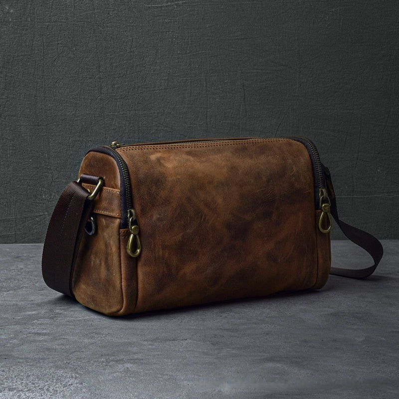 crossbody Full grain Leather Bag Cowhide