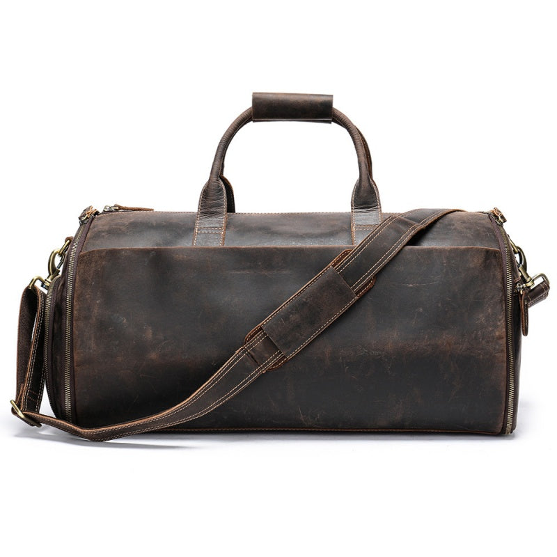 GOKA & MESCHÉ Lightweight Sports Tote – Waterproof Weekend Gear Organizer Bag (Dark Brown)