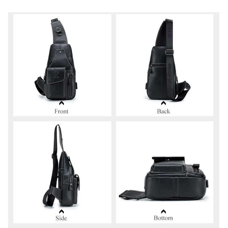 Full Grain Premium Leather Chest Bag