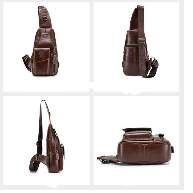 Full Grain Premium Leather Chest Bag