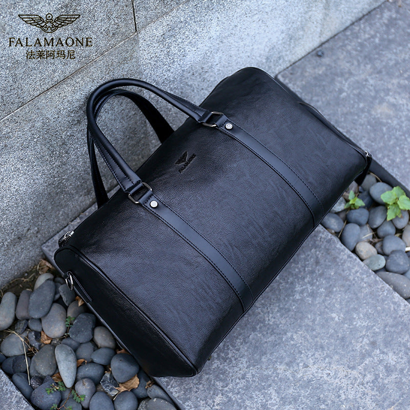 GOKA & MESCHÉ Full-Grain Leather Duffle Bag – Premium Cowhide Travel & Weekender Bag