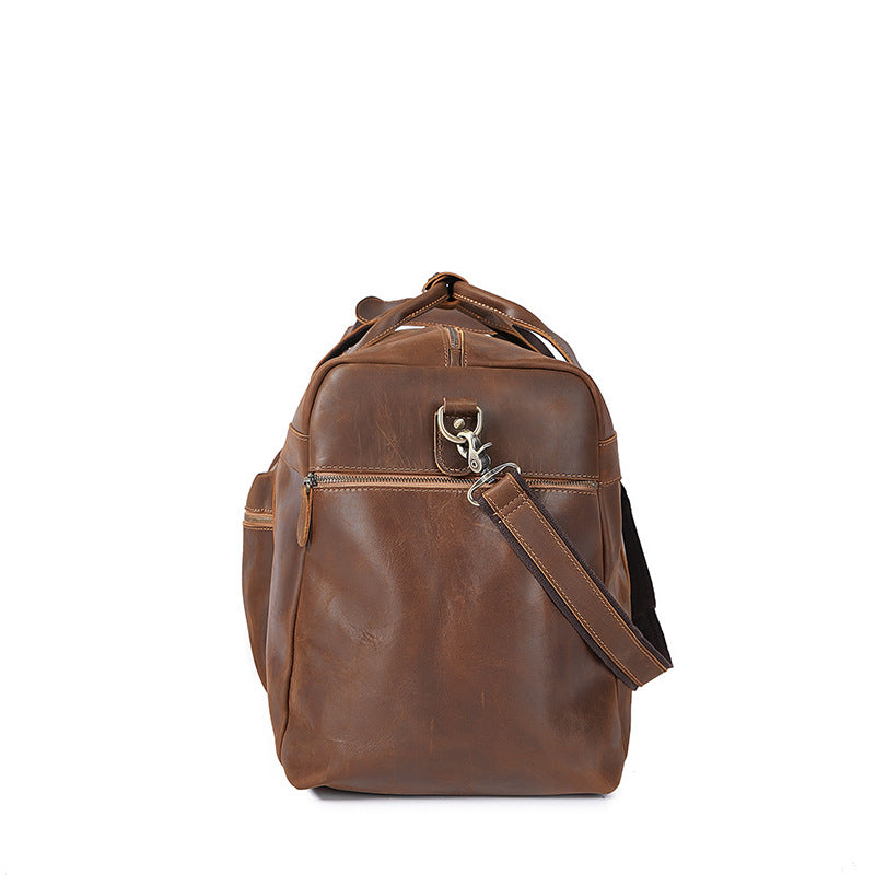 GOKA & MESCHÉ Adventure Duffel – Discover the Ultimate Leather Travel Duffel Bag — Rugged, Refined, Ready for Adventure (BROWN)
