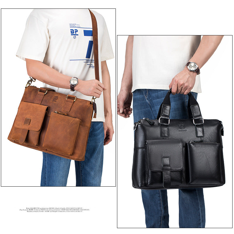 Office Bag Full Grain Leather Cross Body