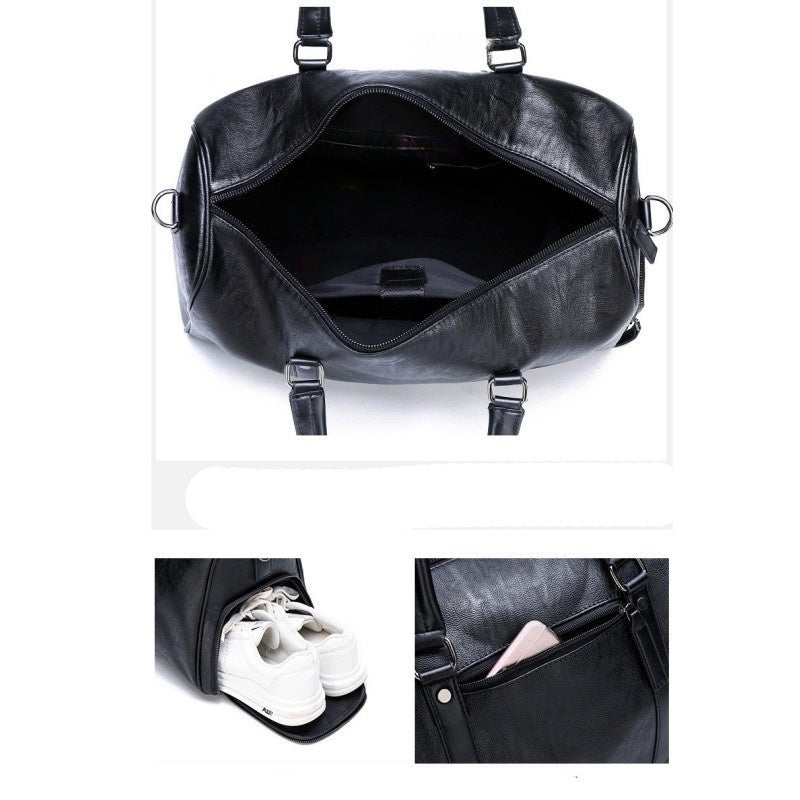 GOKA & MESCHÉ Full-Grain Leather Duffle Bag – Premium Cowhide Travel & Weekender Bag