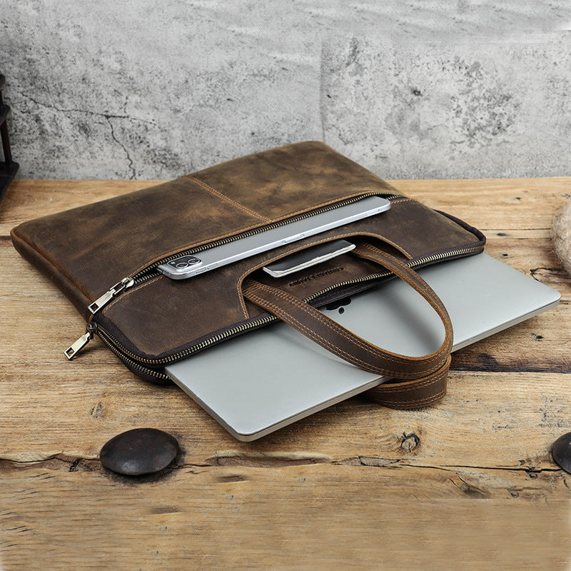 Elegant Tablet Bag Full Grain leather GOKA & MESCHE