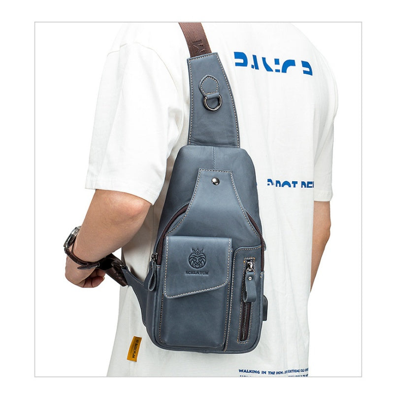 Full Grain Premium Leather Chest Bag