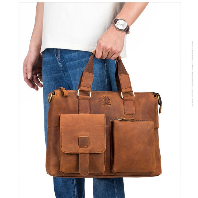 Office Bag Full Grain Leather Cross Body