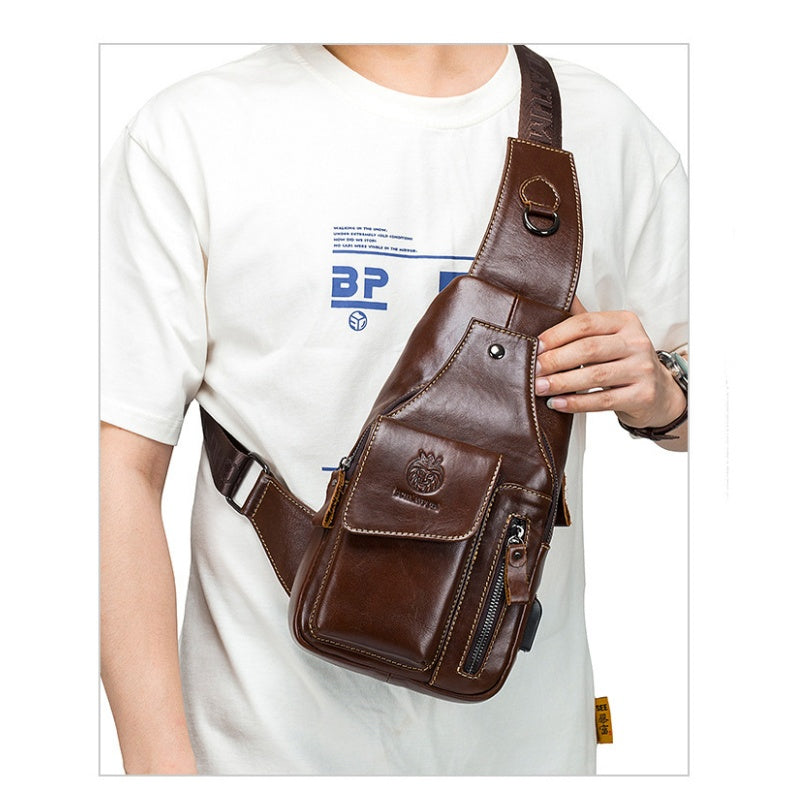 Full Grain Premium Leather Chest Bag
