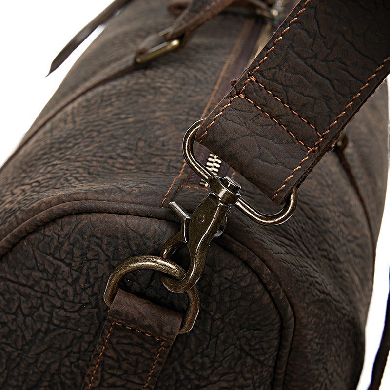 GOKA & MESCHÉ Luxury Full-Grain Leather Duffle Bag – Premium Cowhide Weekender & Travel Bag