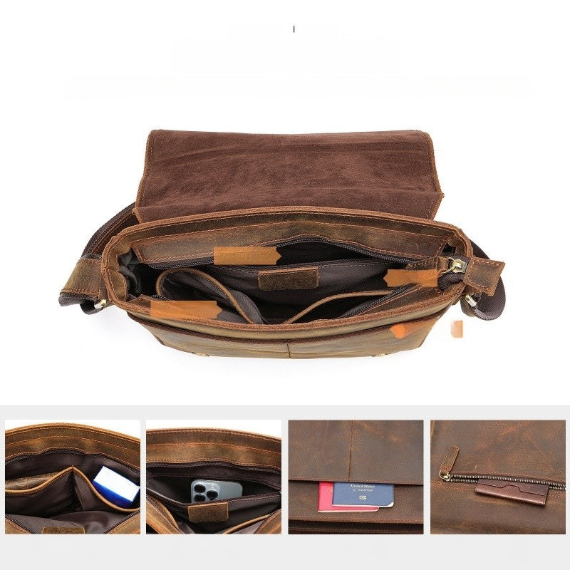 Full Grain Leather Bag Side strap GOKA & MESCHE