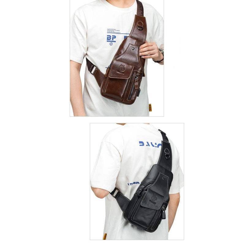 Full Grain Premium Leather Chest Bag