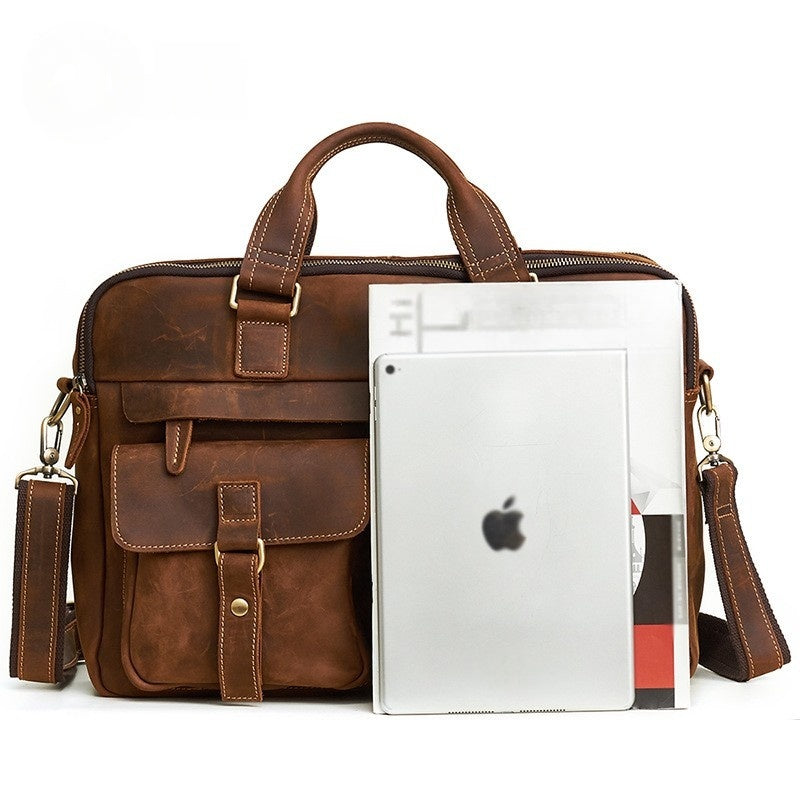 Office supplies Bag Full Grain Leather Goka & Mesch'e