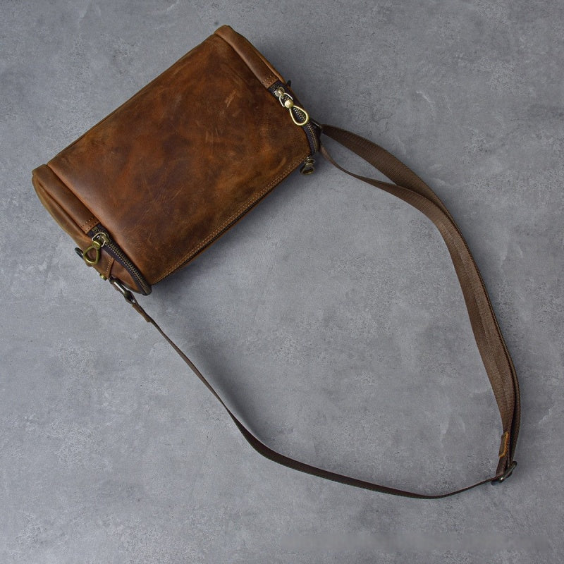 crossbody Full grain Leather Bag Cowhide
