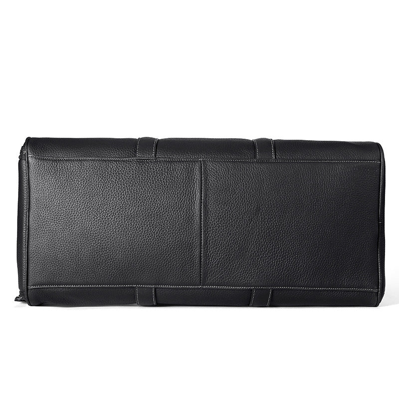 GOKA & MESCHÉ Classic Carryall – Full-Grain Leather Overnight Tote with Shoulder Strap