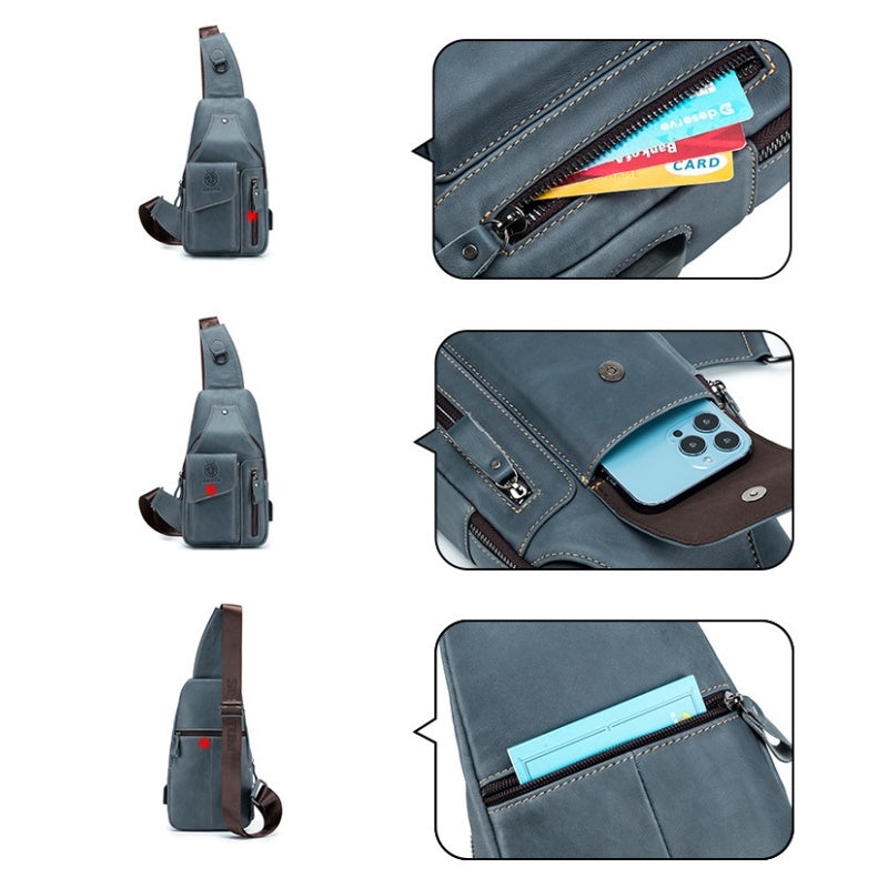 Full Grain Premium Leather Chest Bag