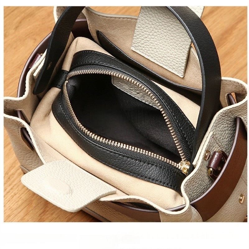 GOKA & MESCHÉ Coffee Brown Women’s Handbag – Premium Top-Grain Cowhide Leather Satchel