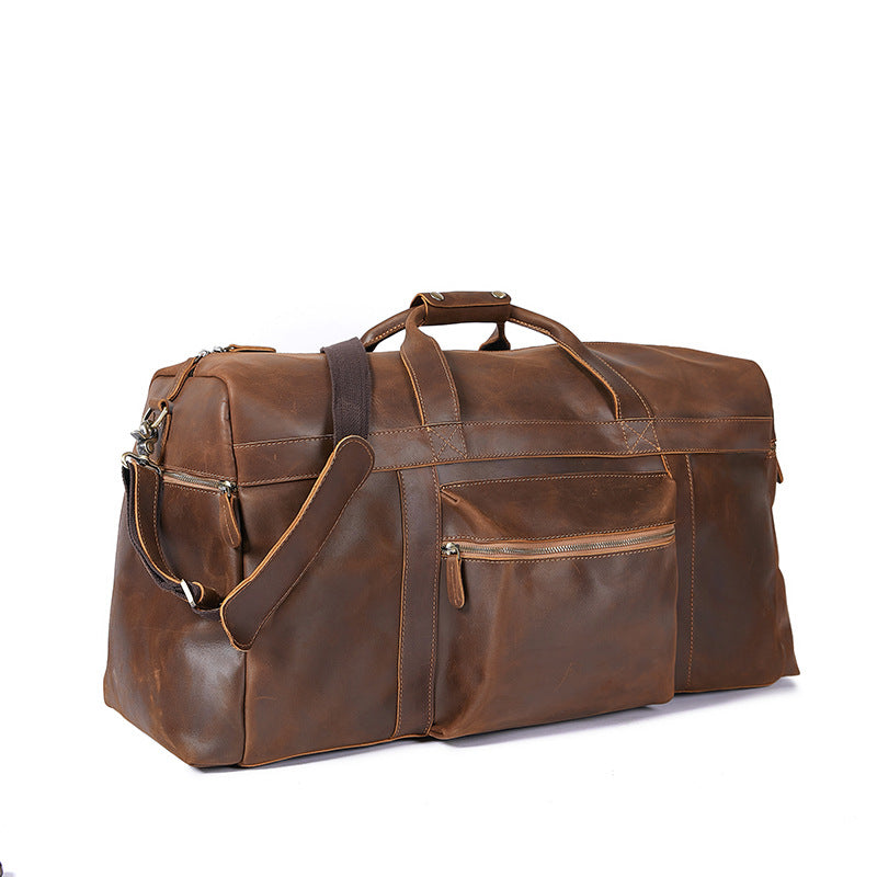 GOKA & MESCHÉ Adventure Duffel – Discover the Ultimate Leather Travel Duffel Bag — Rugged, Refined, Ready for Adventure (BROWN)