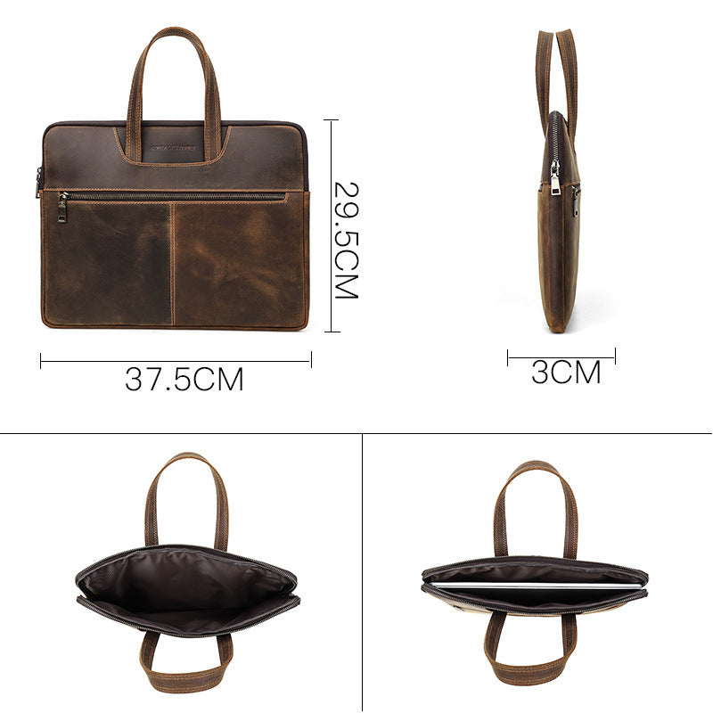 Elegant Tablet Bag Full Grain leather GOKA & MESCHE