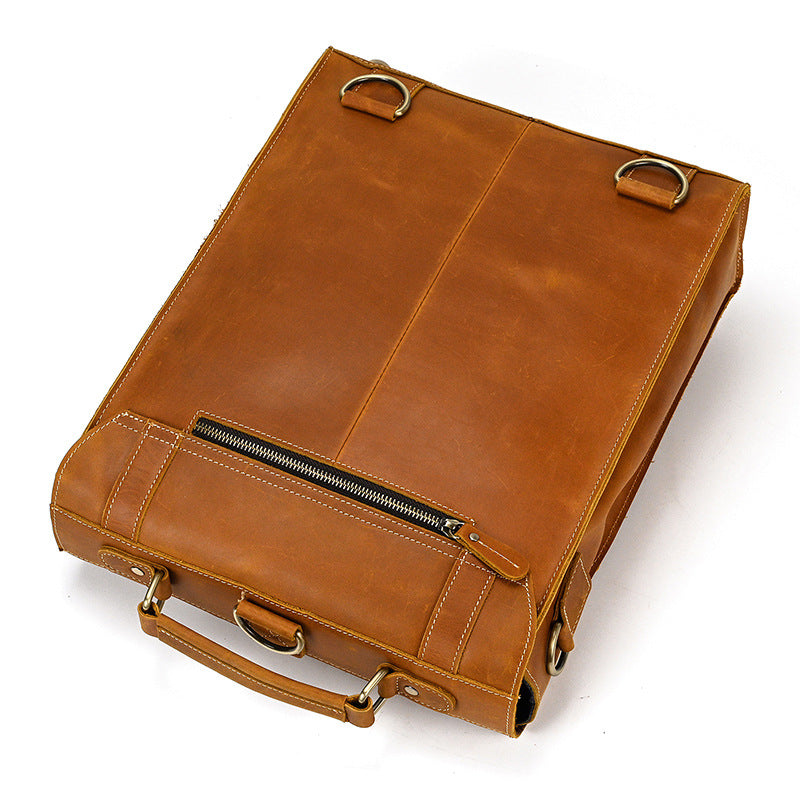 GOKA & MESCHÉ Full-Grain Cowhide Leather Bag – Premium Handcrafted Travel & Business Bag