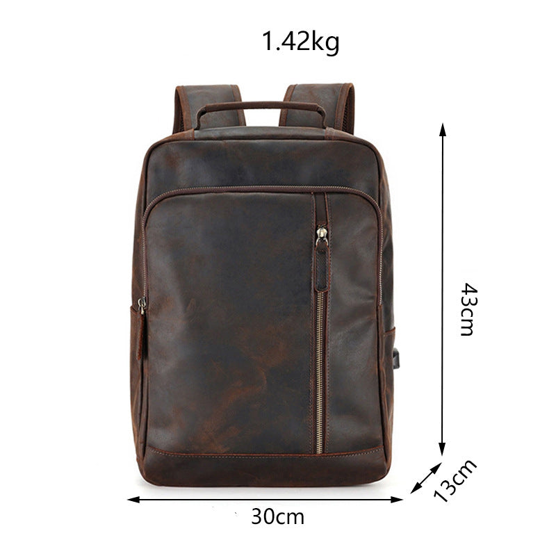 GOKA & MESCHÉ Full-Grain Cowhide Leather Travel Bag – Premium Handcrafted Weekender for Business & Leisure