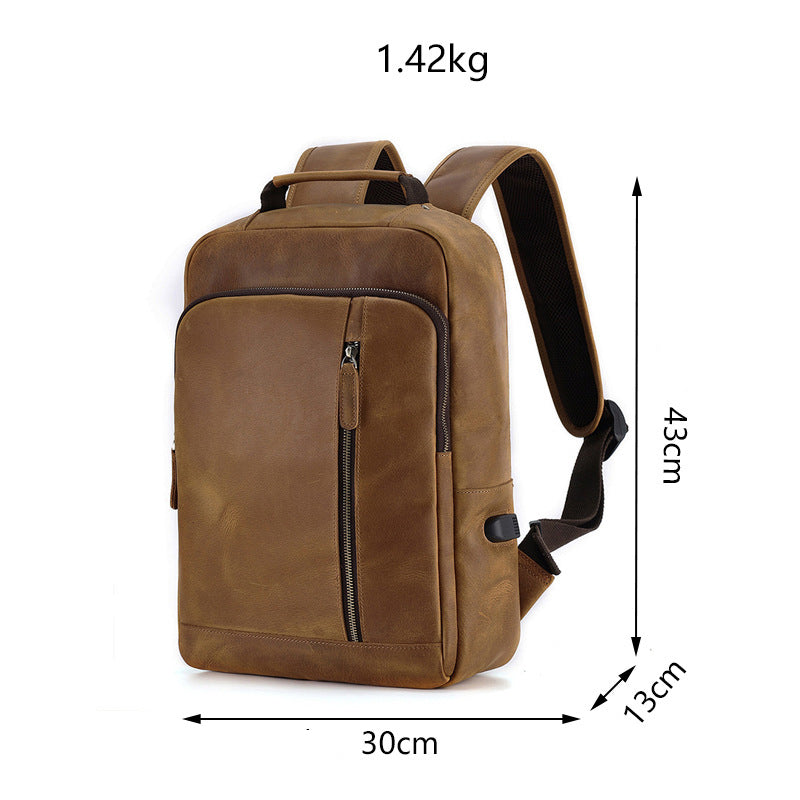GOKA & MESCHÉ Full-Grain Cowhide Leather Travel Bag – Premium Handcrafted Weekender for Business & Leisure
