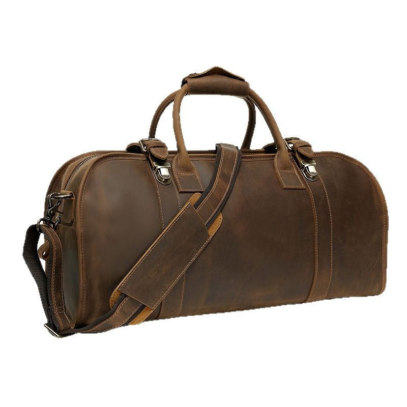 GOKA & MESCHÉ Lightweight Sports Tote – Waterproof Weekend Gear Organizer Bag (Dark Brown)