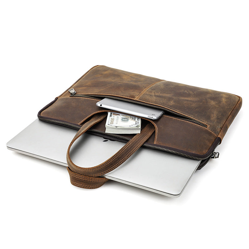 Elegant Tablet Bag Full Grain leather GOKA & MESCHE