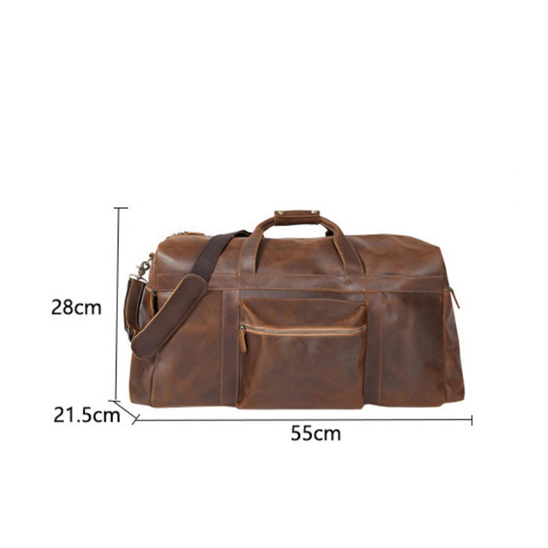 GOKA & MESCHÉ Adventure Duffel – Discover the Ultimate Leather Travel Duffel Bag — Rugged, Refined, Ready for Adventure (BROWN)
