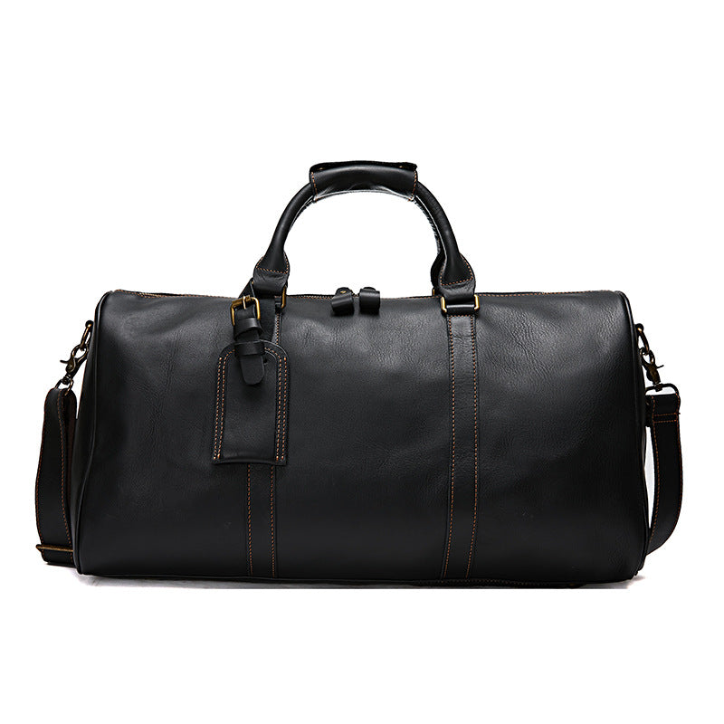 GOKA & MESCHÉ Luxury Full-Grain Leather Duffle Bag – Premium Cowhide Weekender & Travel Bag