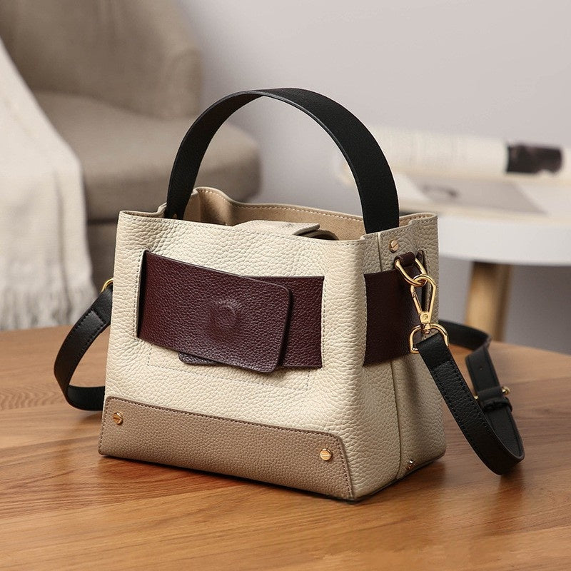 GOKA & MESCHÉ Coffee Brown Women’s Handbag – Premium Top-Grain Cowhide Leather Satchel