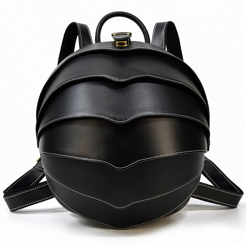 GOKA & MESCHÉ Sensei Turtle Shell Backpack – Full-Grain Leather Luxury Bag with Unique & Modern Design