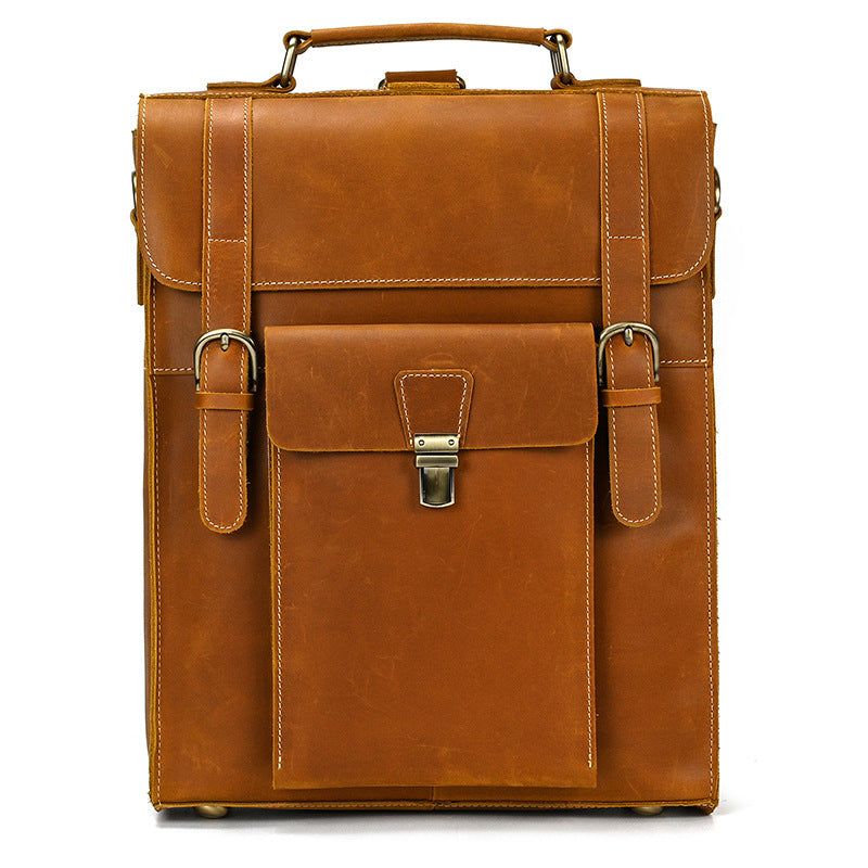 GOKA & MESCHÉ Full-Grain Cowhide Leather Bag – Premium Handcrafted Travel & Business Bag